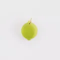 Translucent lime green fruit slice charm pendant for DIY earring and jewelry making - Lime Pendant / Lime