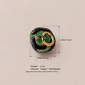 Artistic green frog shaped copper charm pendant with colorful oil dripping finish - 1 Green Frog Pendant