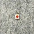 Stainless steel square pendant with strawberry illustration for fruit series jewelry - Strawberry Style One Pendant