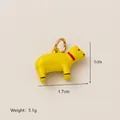 Yellow sea lion animal charm pendant in stainless steel, 1.7cm length, weight 5.1g - Yellow Sea Lion Pendant