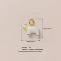 Handcrafted white polar bear charm pendant in copper with oil dripping finish, 16x15mm - White Sea Lion Pendant Only (Without Chain) / 16x15mm