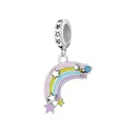 Enamel rainbow star charm with crystals for personalized bracelets and necklaces - Rainbow Star Pendant / Rainbow