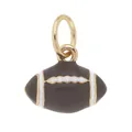 Hochwertiger brauner American-Football-Anhänger aus vergoldetem Edelstahl für Schmuck - Rugby Anhänger