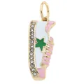 Ciondolo sneaker in smalto colorato con stella verde e cristalli scintillanti - Ciondolo Sneaker