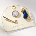 Exquisite golf themed brooch set featuring a club ball and navy blue enamel bag - Golf Club Pendant Only (Without Chain)