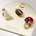 Sports themed enamel brooch variants including football helmet and megaphone designs - Megaphone Pendant Only (Without Chain)