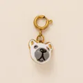 Cartoon dog face DIY charm in 18k gold plated stainless steel for shoes or jewelry. - Bear Pendant