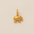 Minimalistische 18K vergulde roestvrijstalen mini olifant bedel voor DIY sieraden - Olifant / Goud