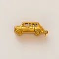 Close-up view of a vintage gold-toned car metal charm for creative DIY pendant projects - Vintage Car (YKXS260412173GK) / Gold