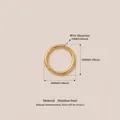 Vista dettagliata dell'anello di salto in acciaio dorato 10mm con spessore di 1mm - O-ring / 20 Pezzi Acciaio Inossidabile (10 mm)