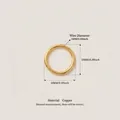 Vista dettagliata che mostra il diametro di 10 mm e lo spessore del filo dell'anello - O-ring / 20 Pezzi Rame (10 mm)