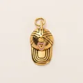 Gouden titanium stalen baseballpet hanger met roze hart voor doe-het-zelf sieraden - Gouden Honkbalpet Hanger