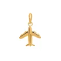 Vue détaillée d'un pendentif d'avion en or poli pour la création de bijoux DIY - Avion
