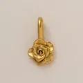 Eleganter goldener Rosenblüten-Anhänger aus 18k vergoldetem Edelstahl für Schmuck - Juni Blumenanhänger