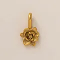 Eleganter 18k vergoldeter Edelstahl-Blumenanhänger in glänzendem goldenem Finish - Juli Blume Anhänger