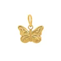 Vue rapprochée détaillée d'un pendentif papillon en acier inoxydable doré pour bijoux - Papillon