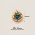 Détail d'un pendentif cœur en acier inoxydable de 15 mm avec dimensions - Pendentif Cœur No 10