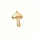 18K gold plated mushroom charm with sparkling white rhinestones for DIY jewelry making - Mushroom (YKXS260412174GK)