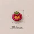 Detailed tomato enamel charm pendant in copper for DIY jewelry and accessory making - Tomato Pendant (YKXS26041265GK) / 1 Piece