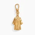 Detailed golden graduation gown charm with polished finish and secure lobster clasp - Graduation Gown Charm