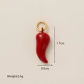 Red chili pepper pendant charm for DIY jewelry and accessories - Chili Pendant (YKXS26041265GK)