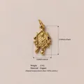 Elegante ciondolo a orologio a cucù in rame dorato con dettaglio a cuore per gioielli - Ciondolo Orologio Cuore Vintage (N. 4)