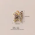 Cute leopard print cat charm made of copper with 14mm and 15mm size specifications - Calico Cat (YKXS260412158GK) / Rainbow