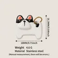 Ciondolo bulldog francese in acciaio inossidabile per la creazione di gioielli fai-da-te - Ciondolo Bulldog Francese Mucca (N. 11)