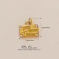 18K gold plated stainless steel suitcase charm with Roma Milano Napoli airplane design - Luggage