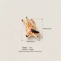 Cute enamel giraffe charm pendant made of copper for jewelry making and accessories - Giraffe (YKXS260412158GK) / Brown