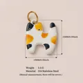 Adorable calico cat 316 stainless steel DIY charm pendant with gold ring, 15mm height - Calico Cat Pendant (1)