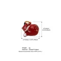 Grazioso ciondolo a volpe in smalto rosso per gioielli minimalisti con dettagli di misura - Ciondolo Volpe che Dorme