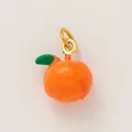 Lebendiger Orangen-Anhänger mit 18k Vergoldung für DIY-Schmuck und Bastelarbeiten - Orangen-Form Stil (YKXS26041268GK) / Persimone Anhänger