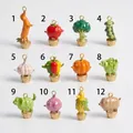 Detailed selection of twelve creative animal-vegetable fusion enamel copper pendants - Pendant Only (Without Chain)