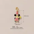 Pendentif animal en émail coloré avec baguette étoilée pour la création de bijoux - Style 8 Pendentif Ours
