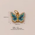 Detailed view of the butterfly pendant showing its dimensions, 2.9g weight and material - Butterfly Pendant
