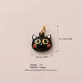 Adorable pendentif chat noir en cuivre pour la création de bijoux personnalisés DIY - Pendentif Chat Noir
