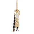 Close-up detail of a fashion bag charm featuring baroque pearl and gold accents - Irregular Shape Bag Chain