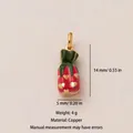 Hand-painted colorful candy pendant with heart pattern in copper - Fortune Bag Pendant
