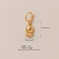 Gold-plated copper baseball cap pendant earring with size and weight details - Baseball Cap Style Hoop Pendant / 1 Piece