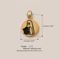 18K gold plated stainless steel ghost charm pendant for DIY Halloween jewelry making - Shy Ghost Pendant