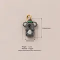 Hand-painted grey koala pendant charm in copper finish with detailed size specifications - Style 9 Koala Pendant