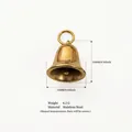 Detailed dimensions and weight specifications of the gold stainless steel bell pendant. - Golden Bell Pendant Only (Without Chain) / Gold