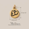 Gold-plated stainless steel ghost pendant charm for Halloween DIY jewelry making - Shouting Ghost Pendant
