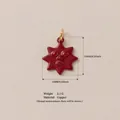 Minimalist red sun face pendant in copper material for DIY jewelry making, 14mm size - Red Face Sun Pendant