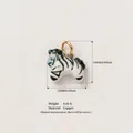 Zebra enamel animal charm pendant in 18K gold plated copper material - Black Zebra Pendant