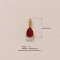 Red teardrop birthstone pendant necklace made of 18K gold plated stainless steel - July Birthstone Pendant Only (Without Chain) / Gold