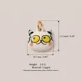 Détail breloque tête de chat en cuivre, dimensions 11,7mm x 11,2mm, poids 1,9g. - Pendentif Chat Intelligent No. 9