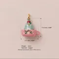 Détail d'un pendentif oiseau en tasse en cuivre avec dimensions et poids de 6,8 g. - Pendentif Manchot 2