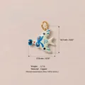 Pendentif hirondelle en émail breloque bijoux en cuivre accessoire DIY 17,8x16,5mm - N°1 Pendentif Oiseau Nœud Bleu